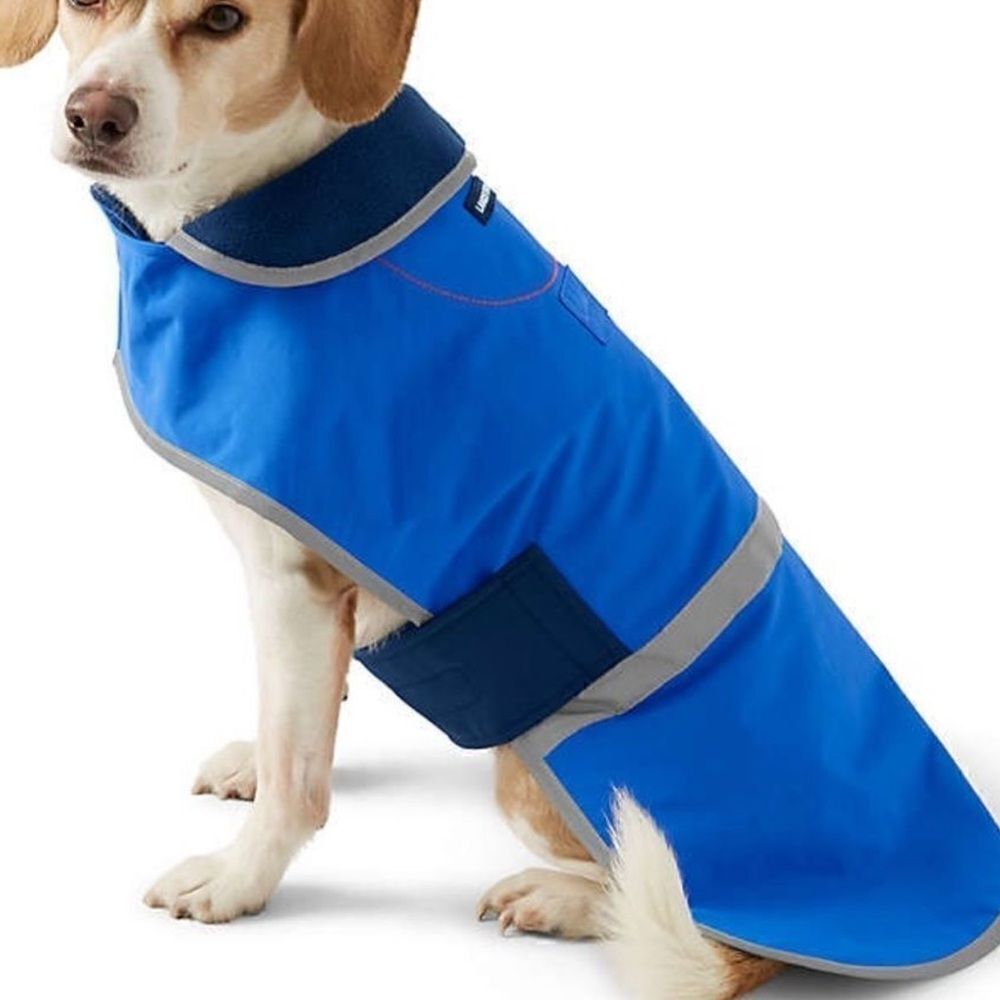 Land’s End Dog solid squall jacket royal cobalt color block Medium
